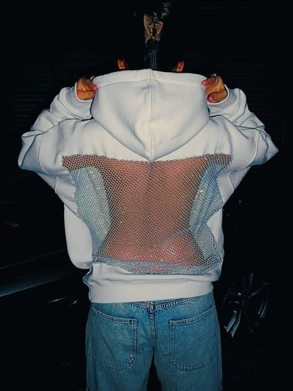 Renyla™ Crystal-Mesh Hoodie