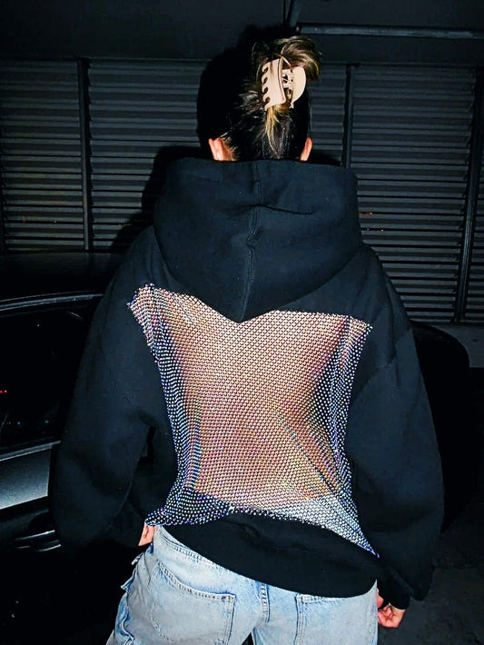 Renyla™ Crystal-Mesh Hoodie