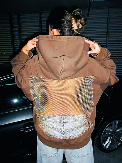 Renyla™ Crystal-Mesh Hoodie